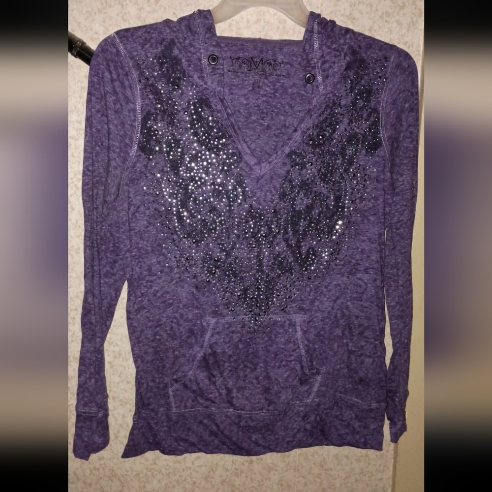 Purple hoodie with bling
